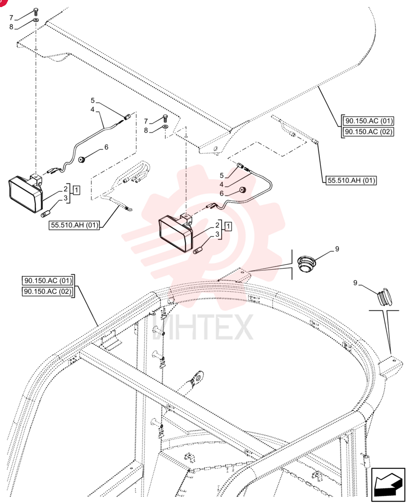 WORK LAMP,Halogen, 12V, 55W, Clear 2930039 (1)