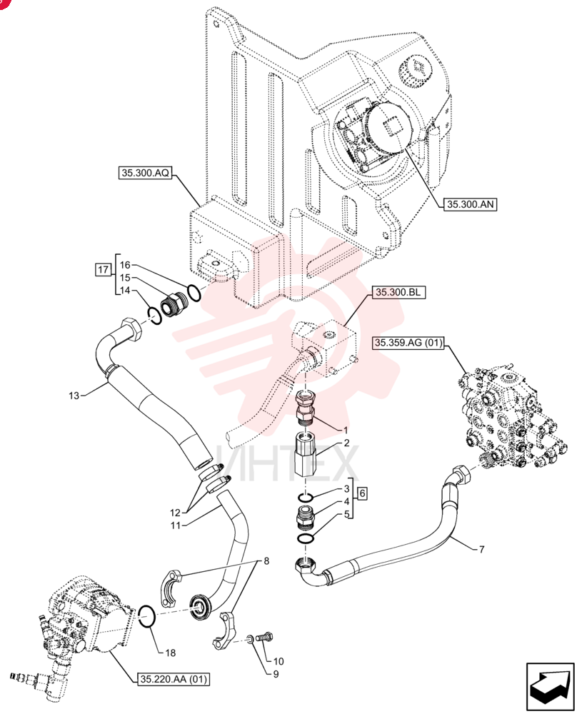 HYD CONNECTOR 87672177