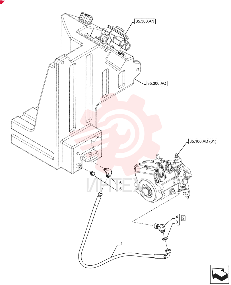 HYDRAULIC HOSE 47606212 (3)