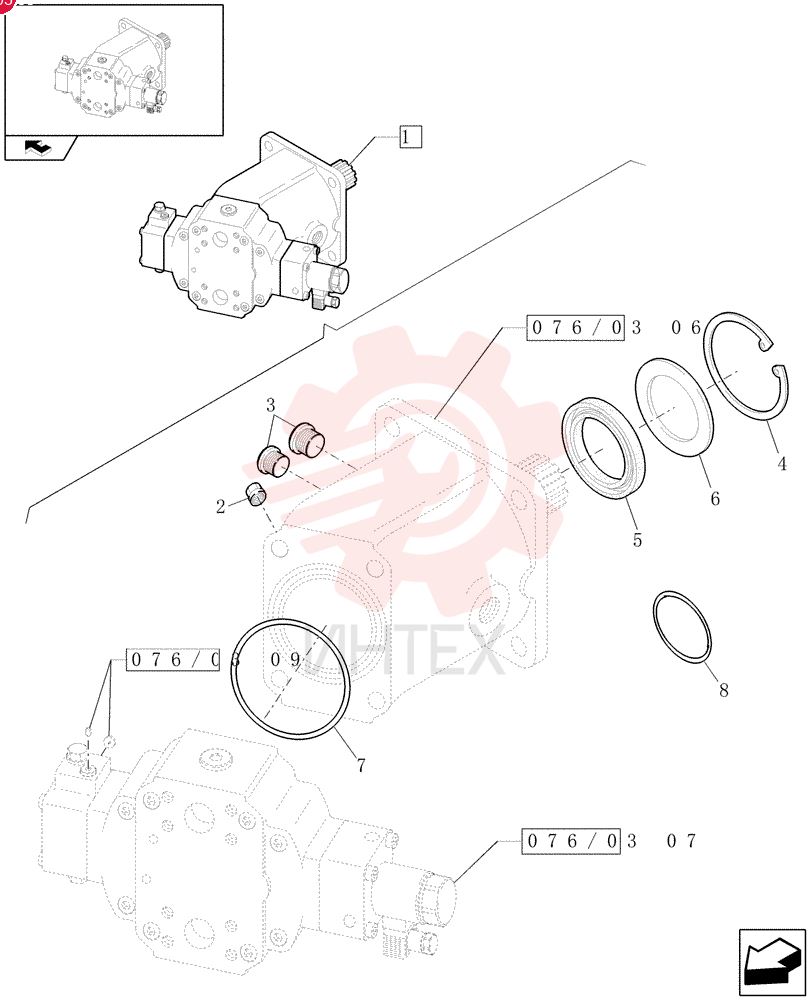 HYDROSTATIC MOTOR 87667150