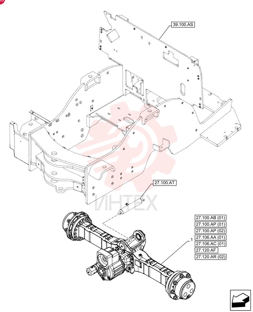 REAR AXLE 47435634