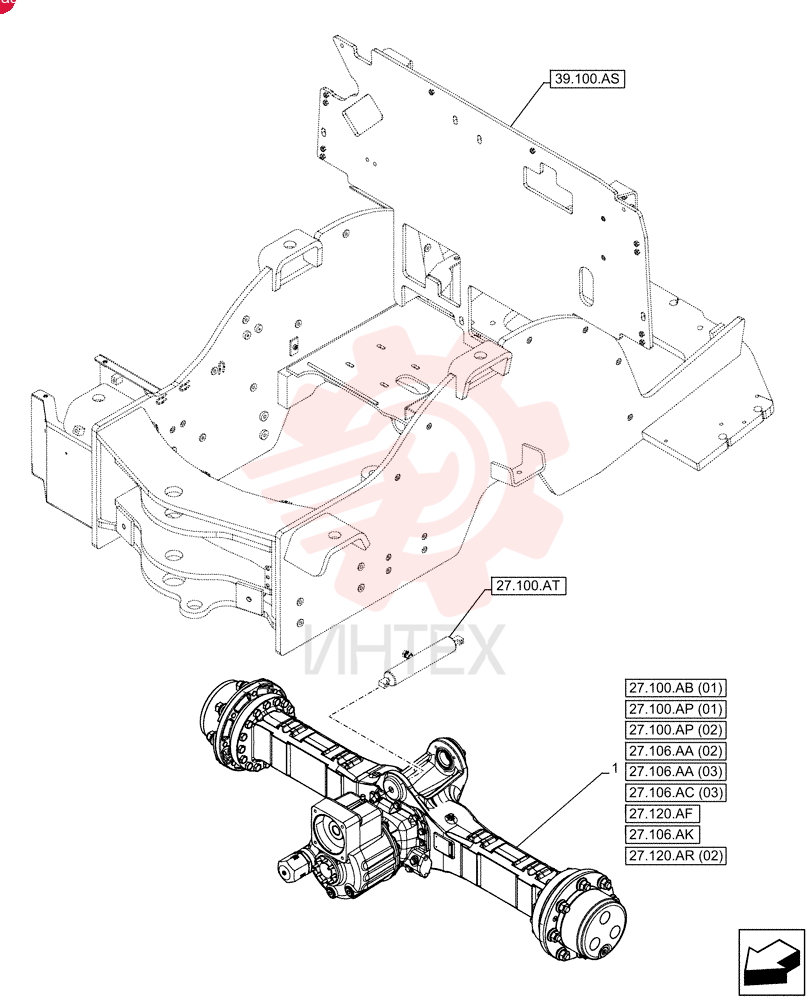 REAR AXLE 47435640