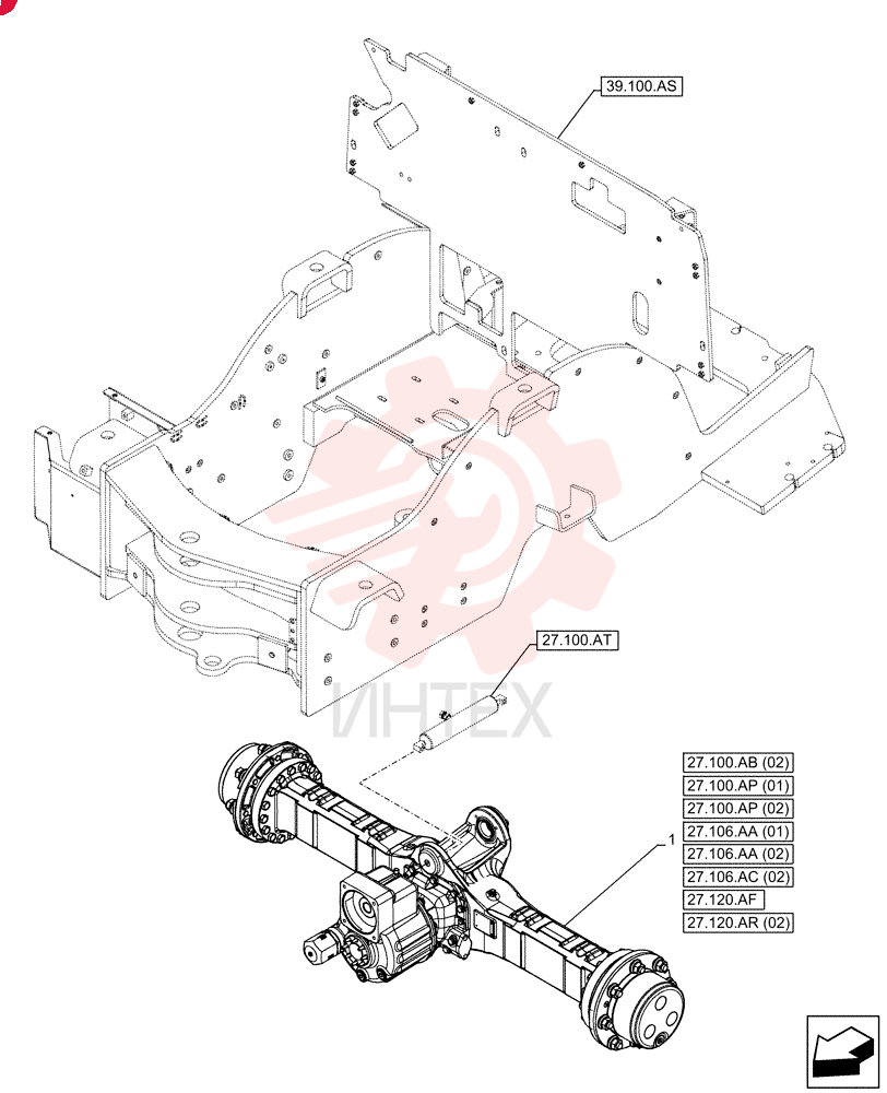 REAR AXLE 47435636
