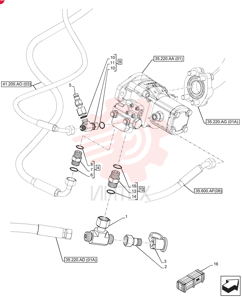 HYD CONNECTOR 87681197 (2)