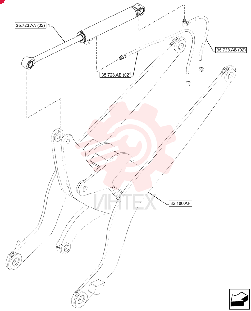HYDRAULIC CYLINDER 47448261 (1)