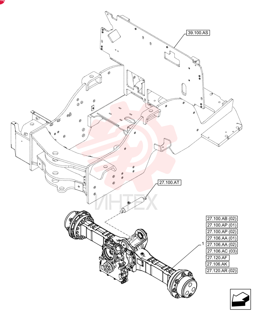 REAR AXLE 47435633