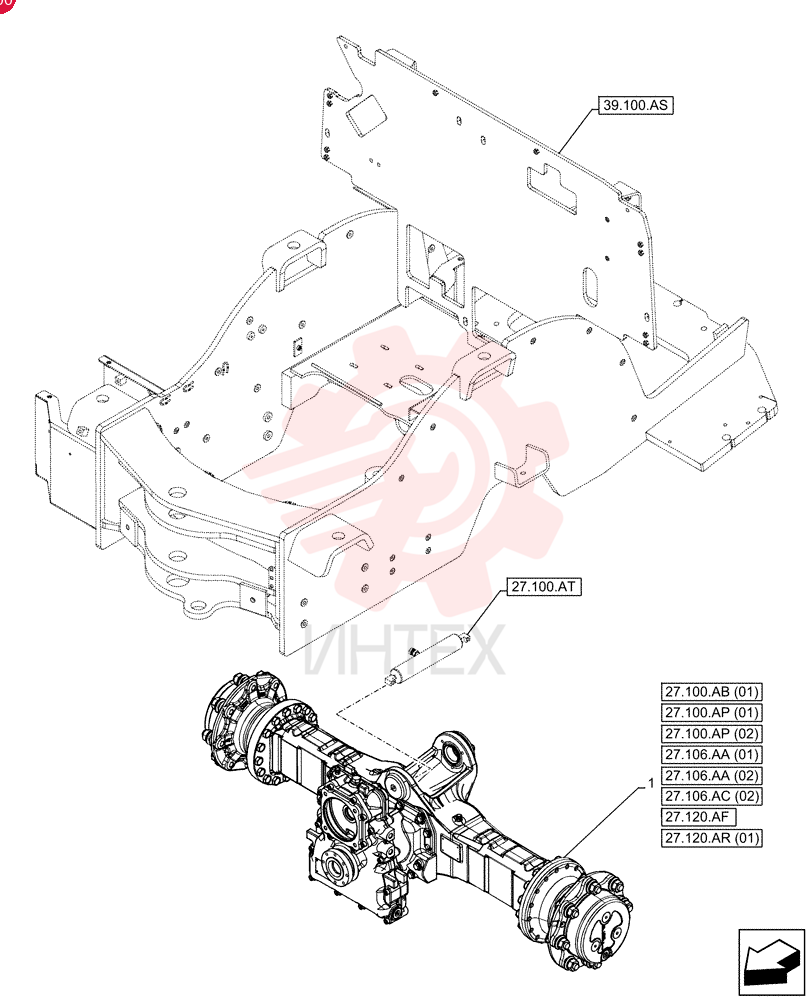 REAR AXLE 47435630