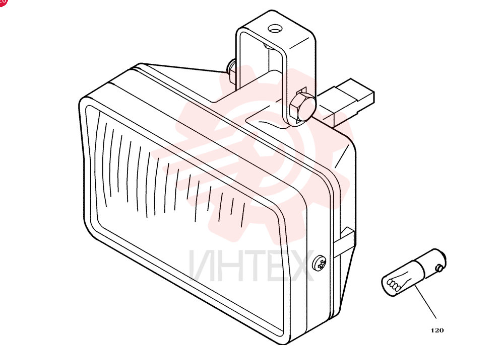 WORK LAMP,Halogen, 12V, 55W, Clear