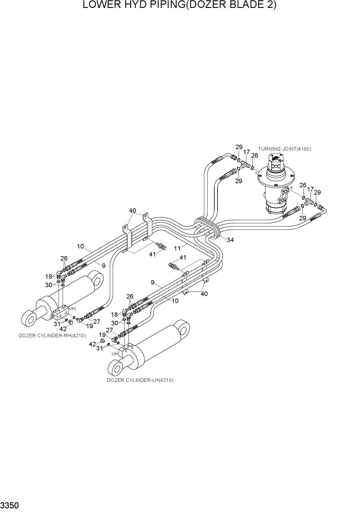TRAVEL HYD PIPING(DOZER BLADE 2)