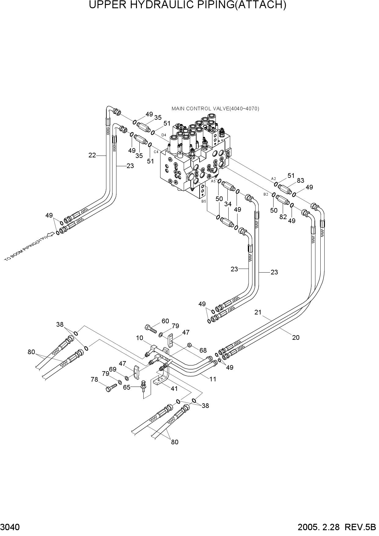 UPPER HYDRAULIC PIPING(ATTACH)