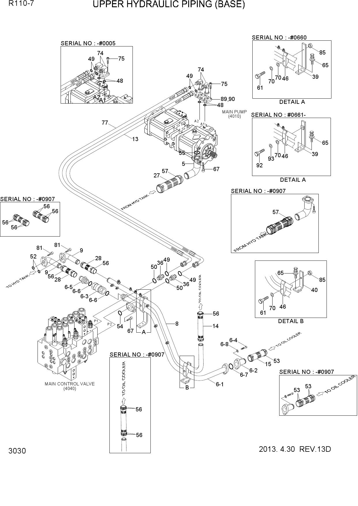 UPPER HYDRAULIC PIPING(BASE)