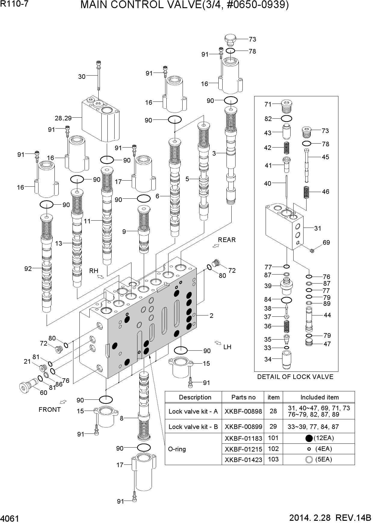 MAIN CONTROL VALVE(3/4,2-BLOCK,#650-939)