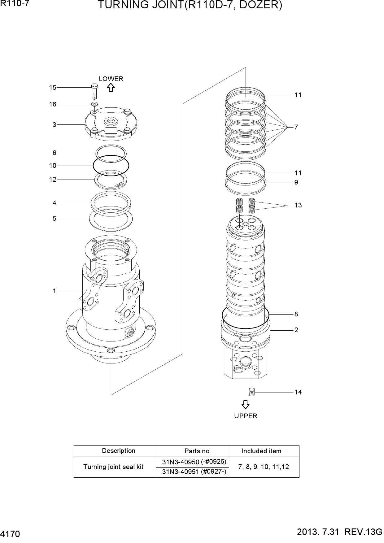 TURNING JOINT(R110D-7, DOZER)