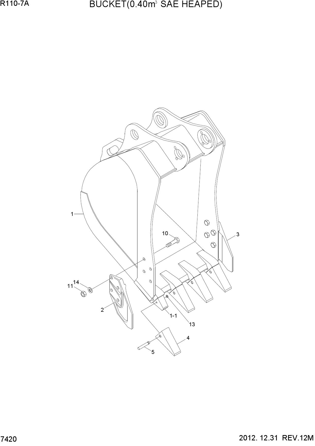 BUCKET(0.40M3 SAE HEAPED)