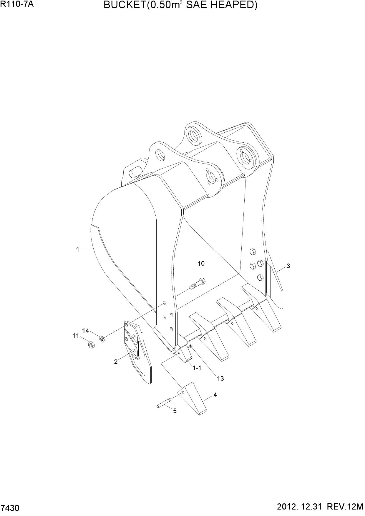 BUCKET(0.50M3 SAE HEAPED)
