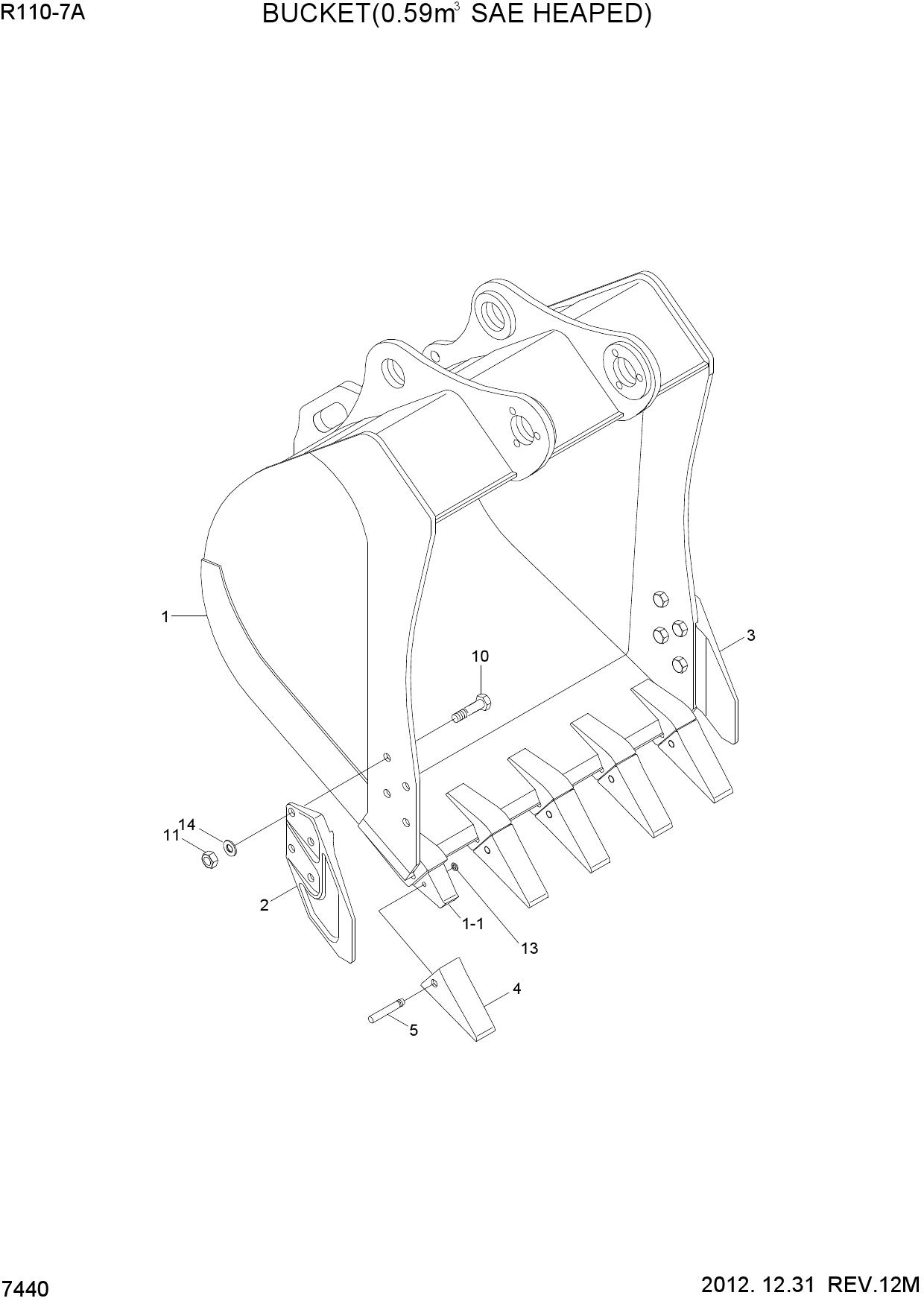 BUCKET(0.59M3 SAE HEAPED)