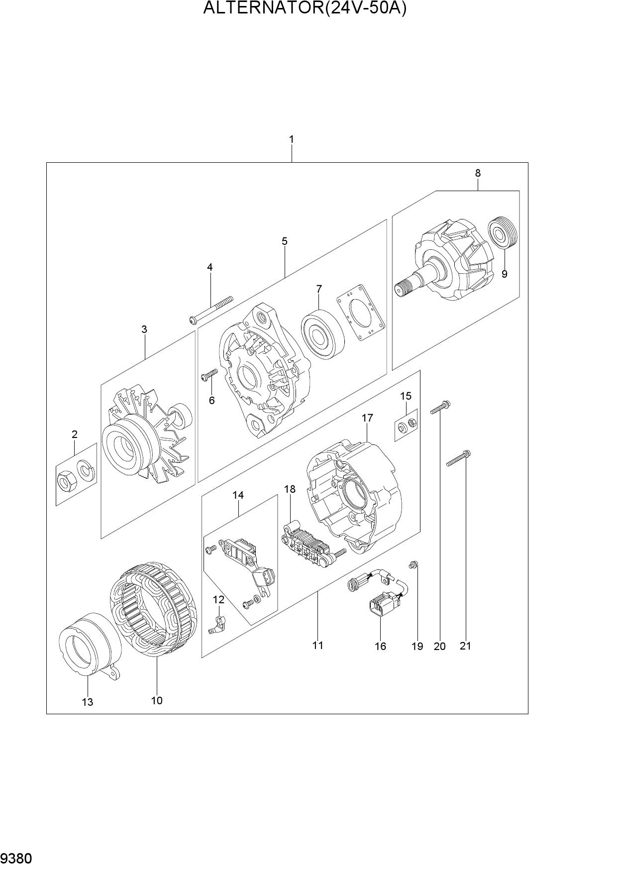ALTERNATOR(24V-50A)
