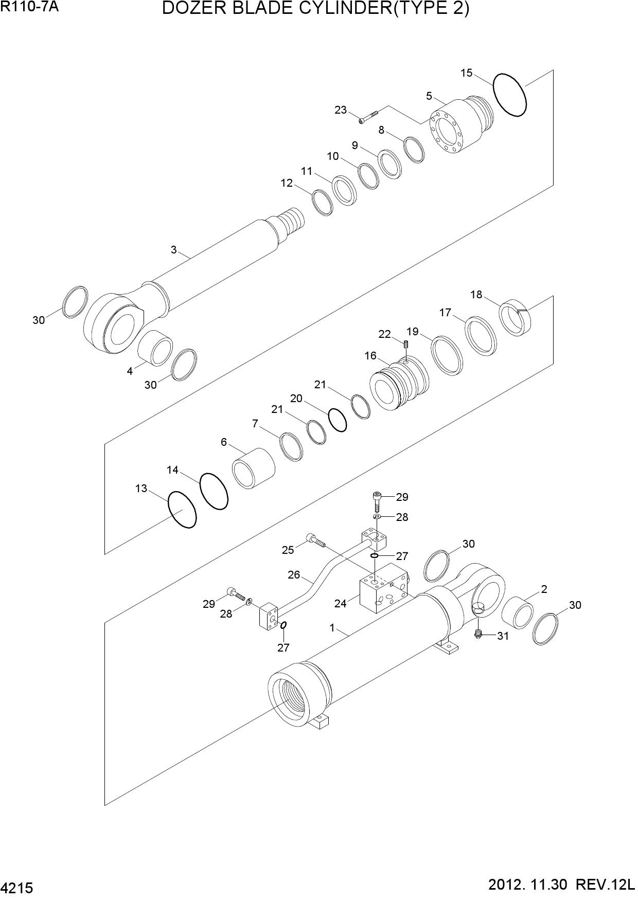 DOZER BLADE CYLINDER(TYPE 2)