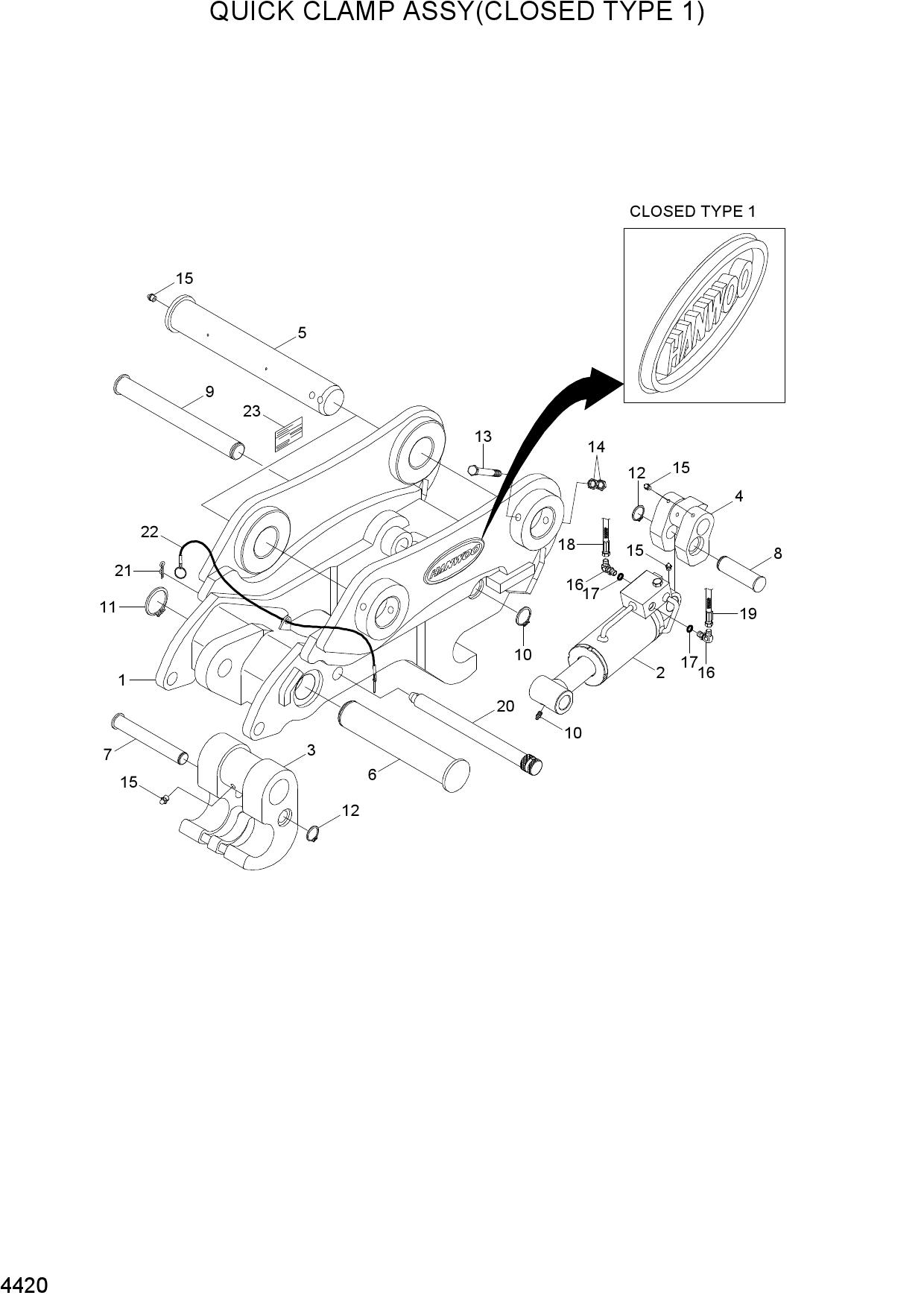 QUICK CLAMP ASSY(CLOSED TYPE 1)