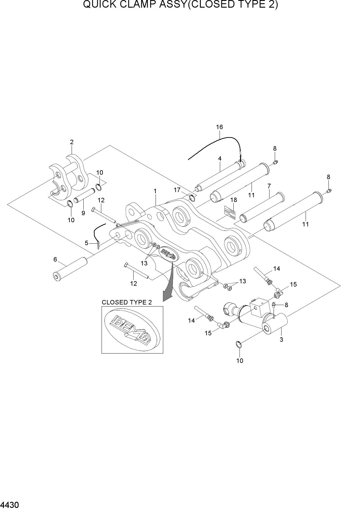 QUICK CLAMP ASSY(CLOSED TYPE 2)