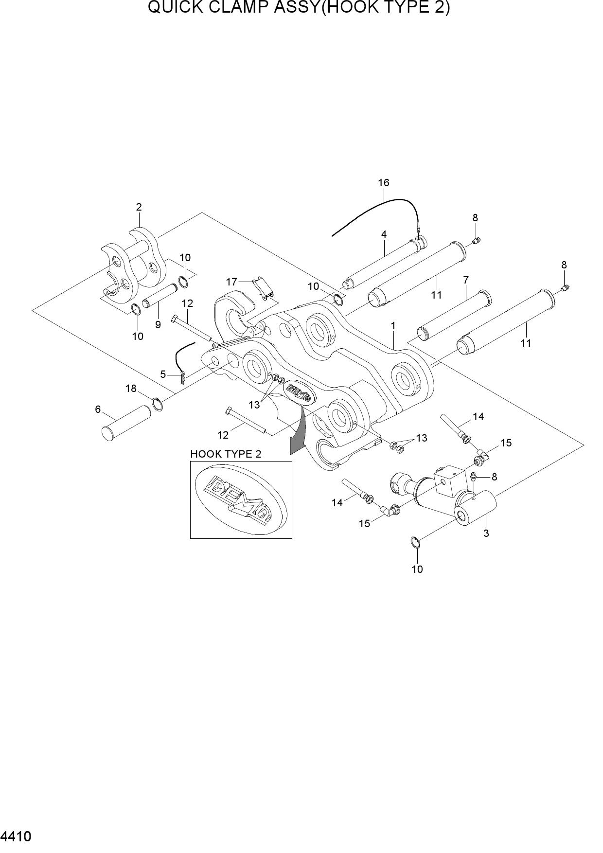 QUICK CLAMP ASSY(HOOK TYPE 2)