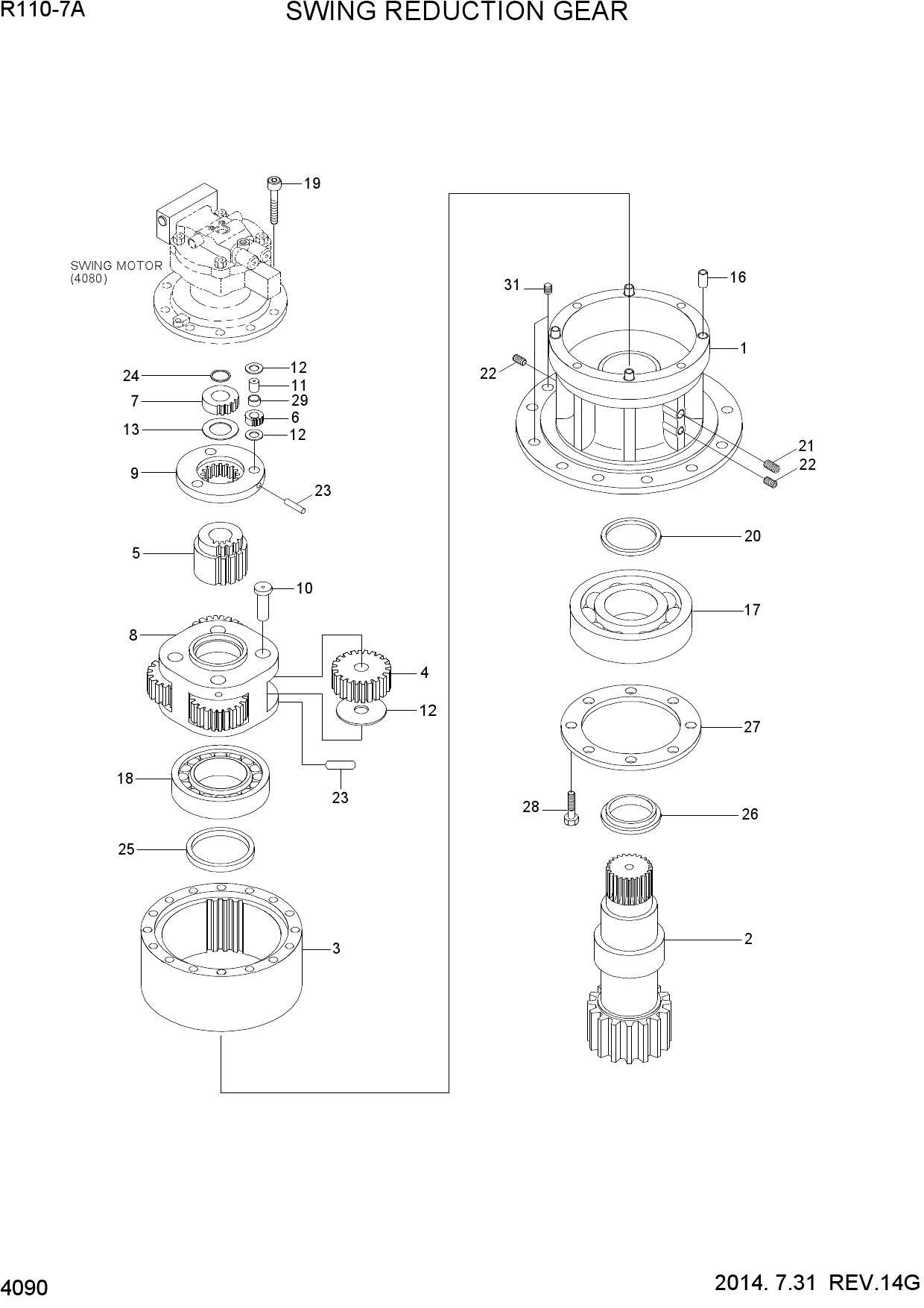 SWING REDUCTION GEAR