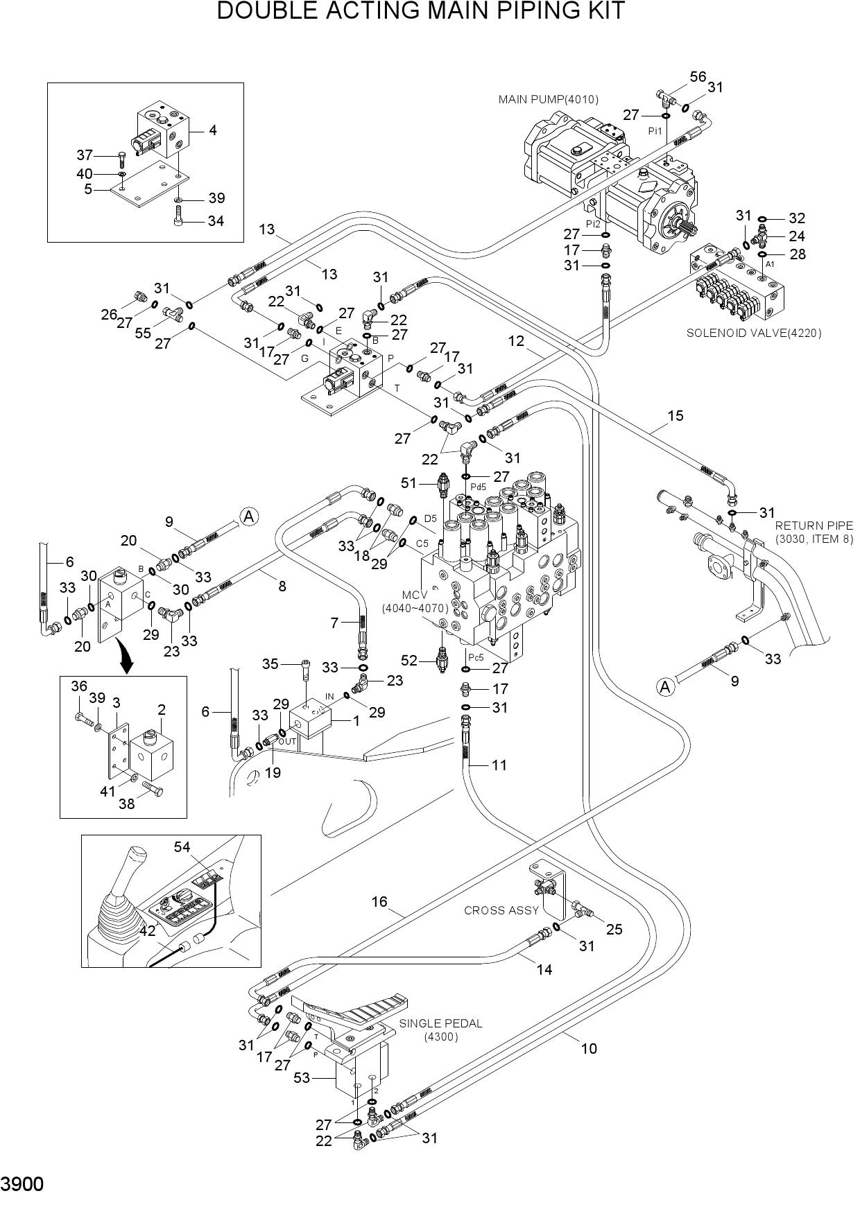 DOUBLE ACTING MAIN PIPING KIT