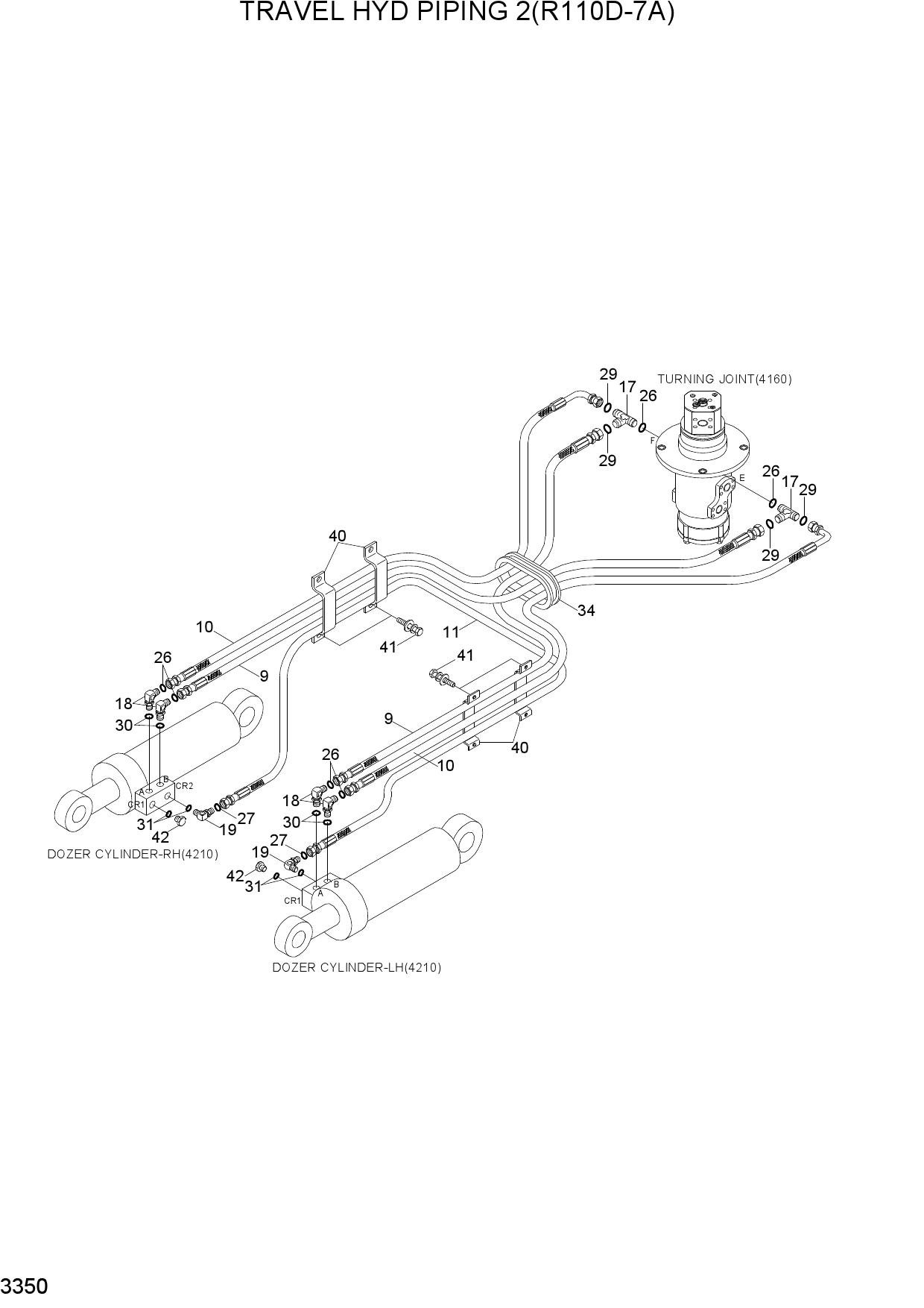 TRAVEL HYD PIPING 2(R110D-7A)