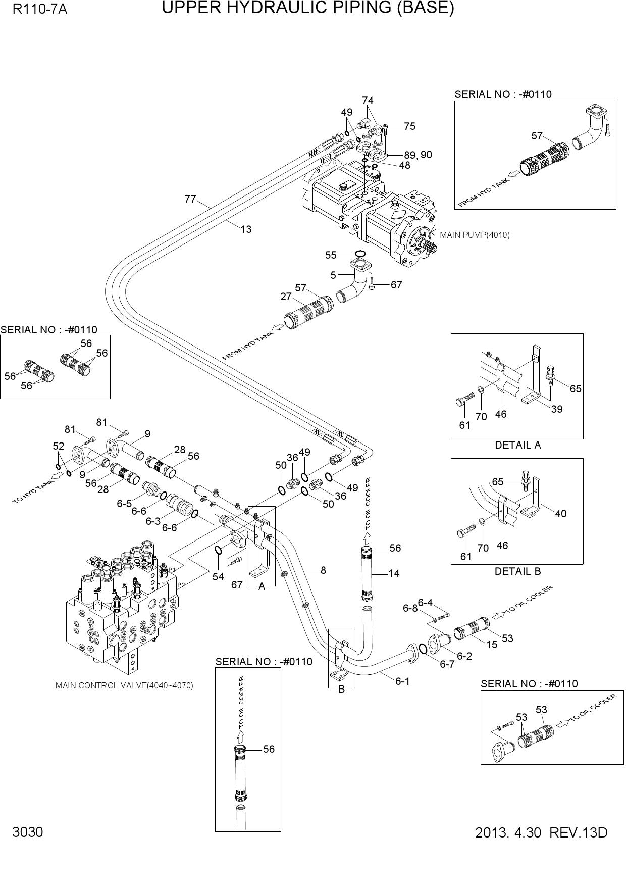 UPPER HYDRAULIC PIPING(BASE)