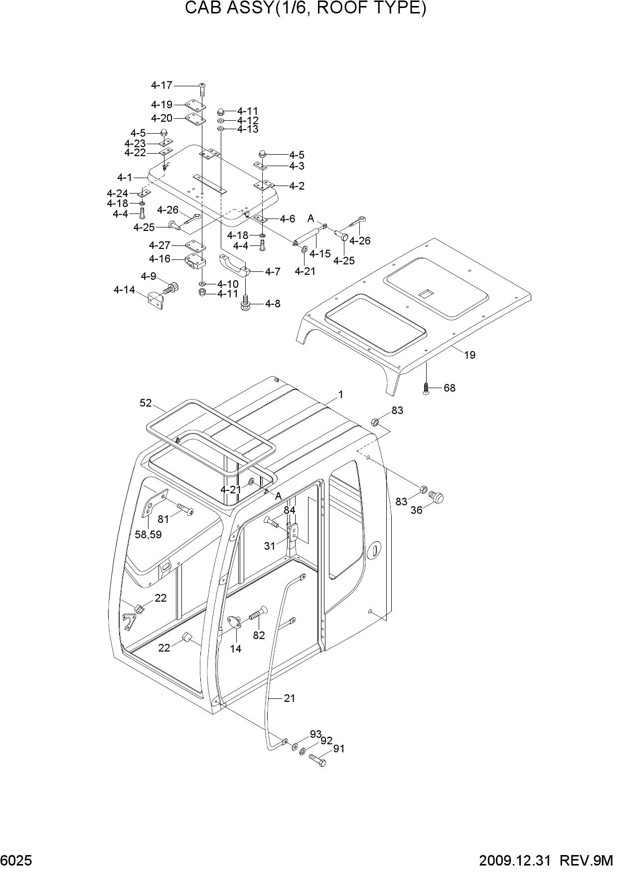 CAB ASSY(1/6, ROOF TYPE)
