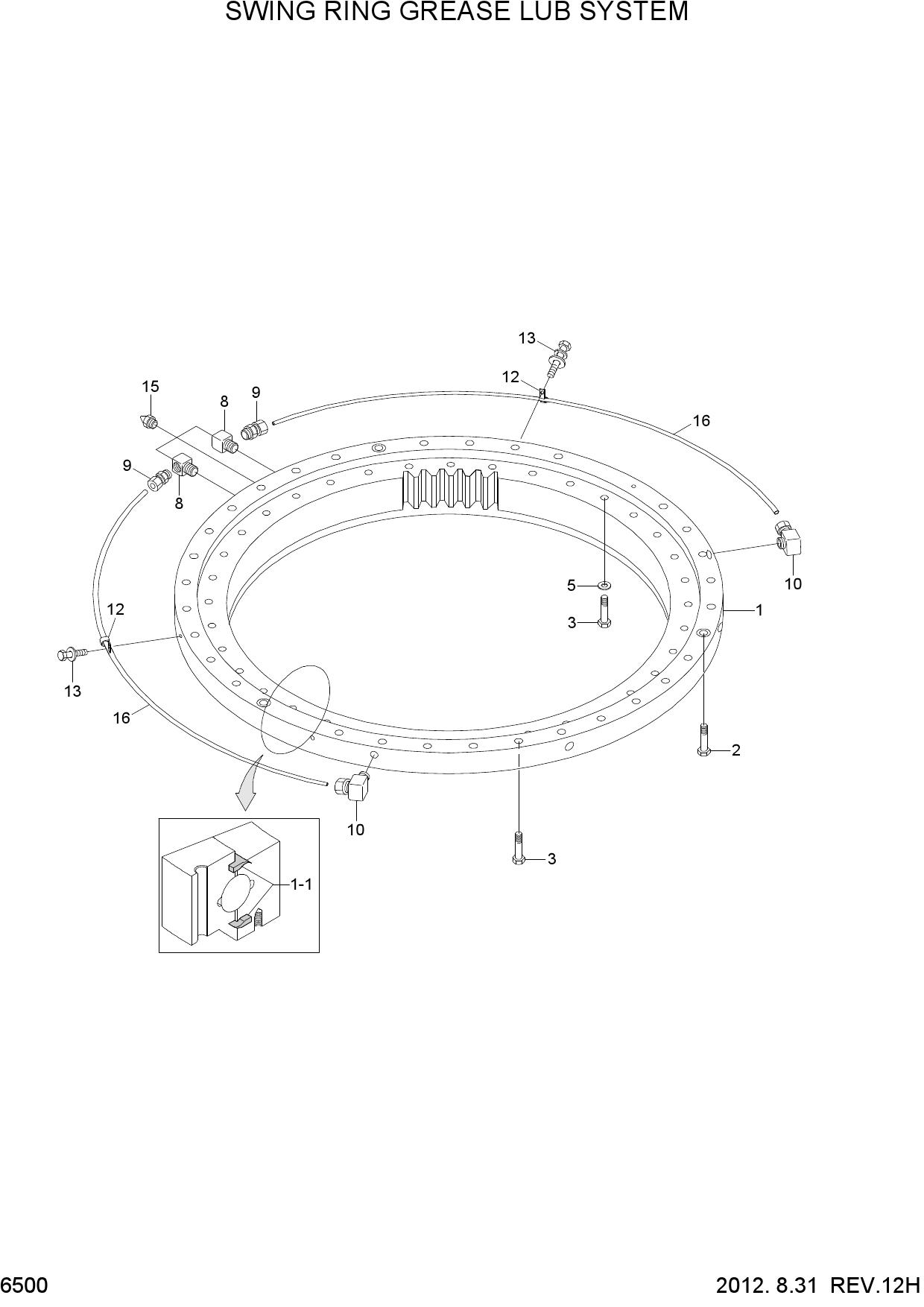 SWING RING GREASE LUB SYSTEM