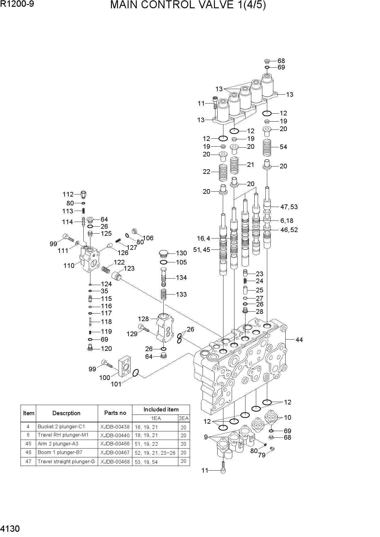 MAIN CONTROL VALVE 1(4/5)