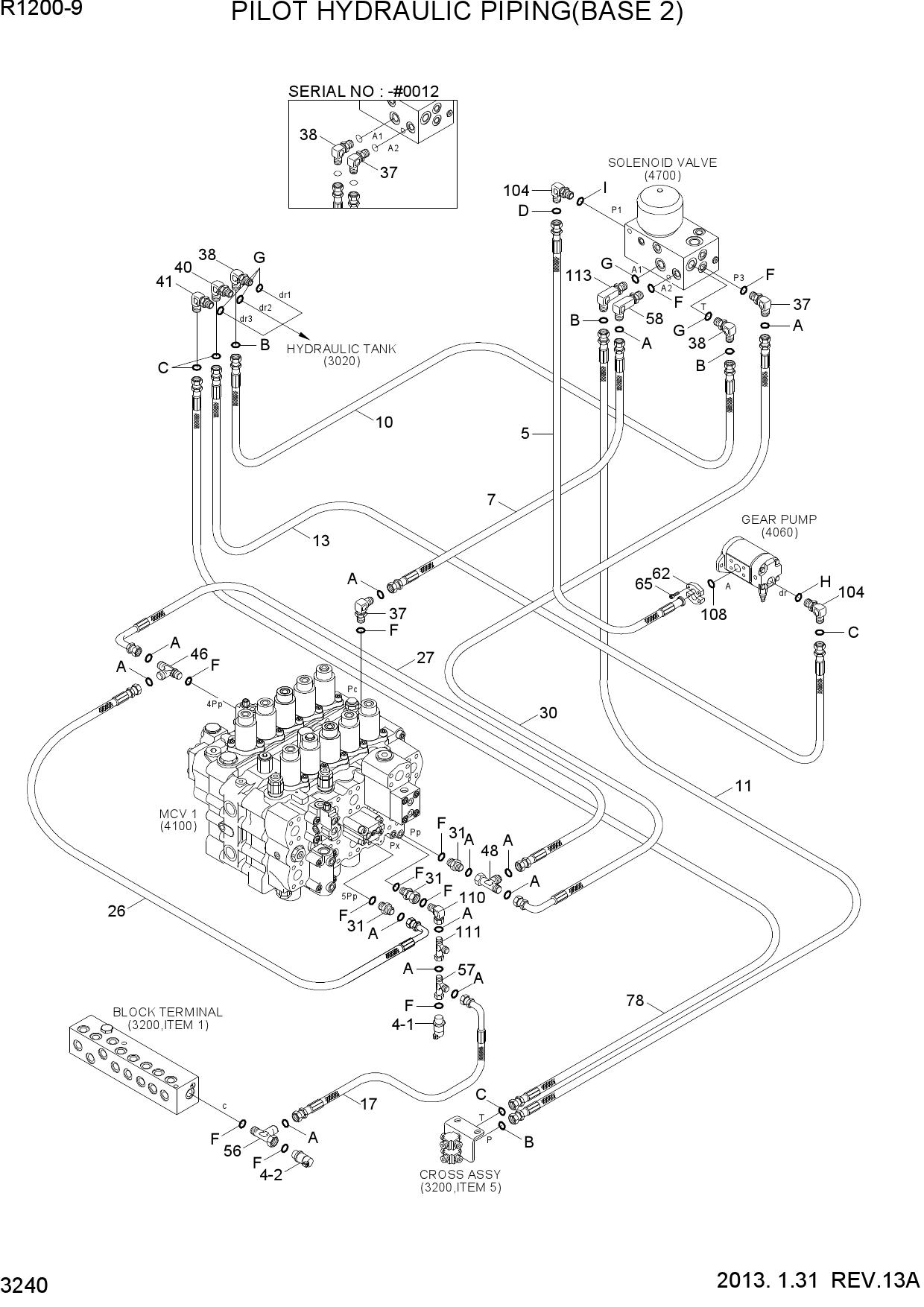 PILOT HYDRAULIC PIPING(BASE 2)