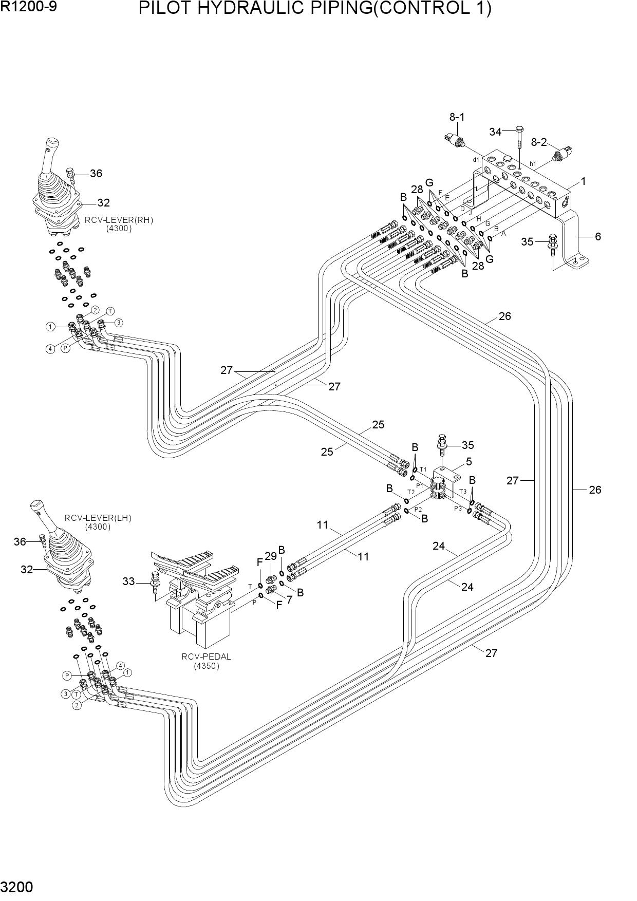 PILOT HYDRAULIC PIPING(CONTROL 1)