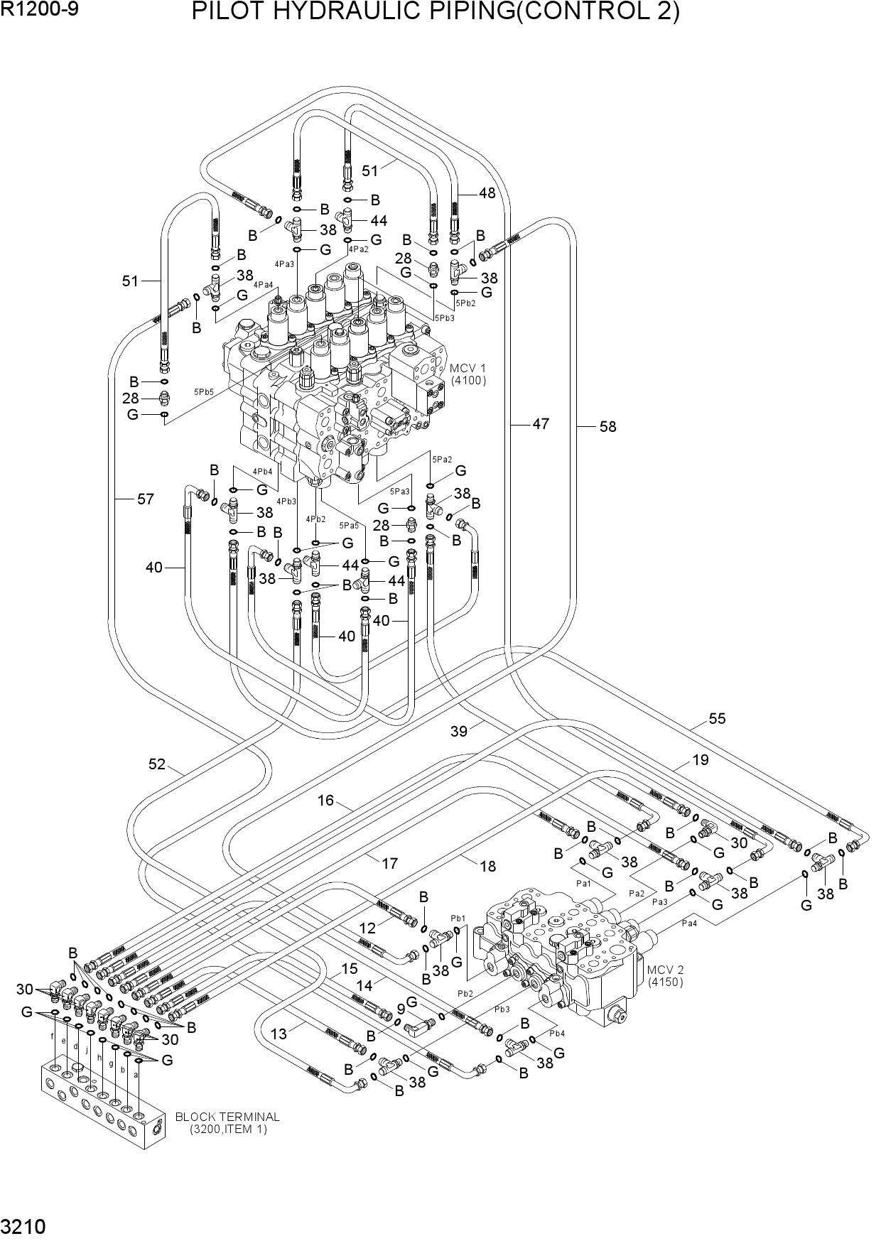 PILOT HYDRAULIC PIPING(CONTROL 2)