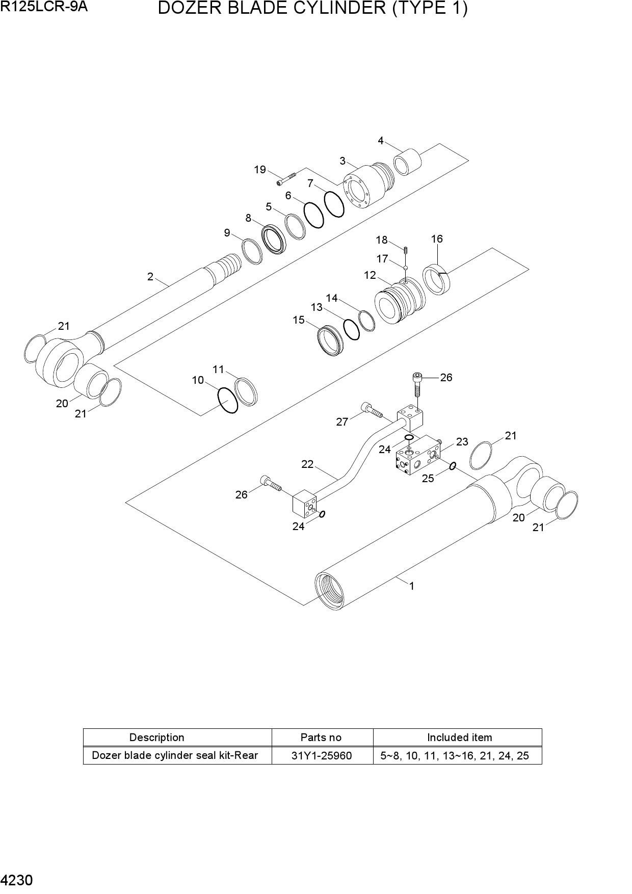 DOZER BLADE CYLINDER (TYPE 1)