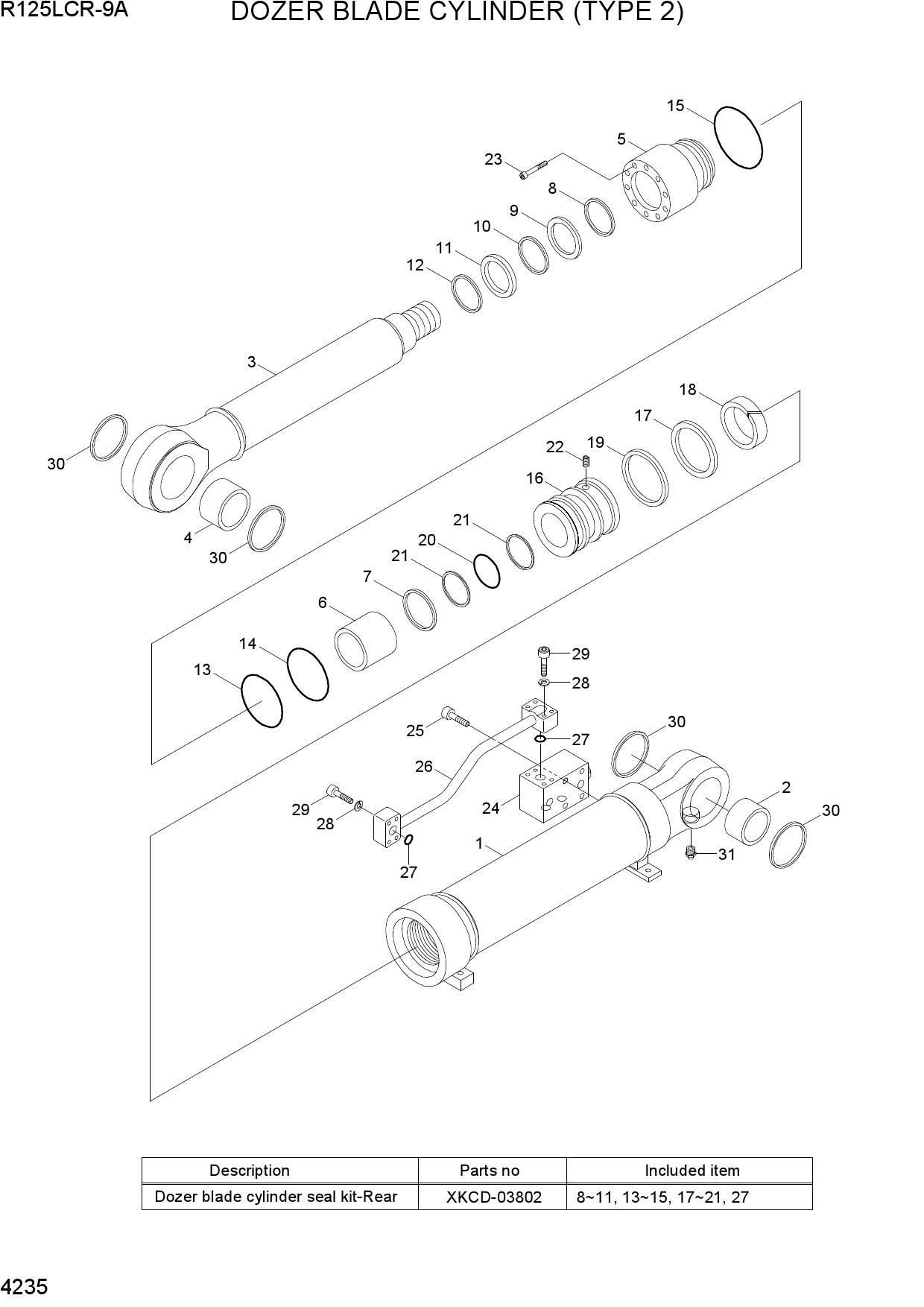 DOZER BLADE CYLINDER (TYPE 2)