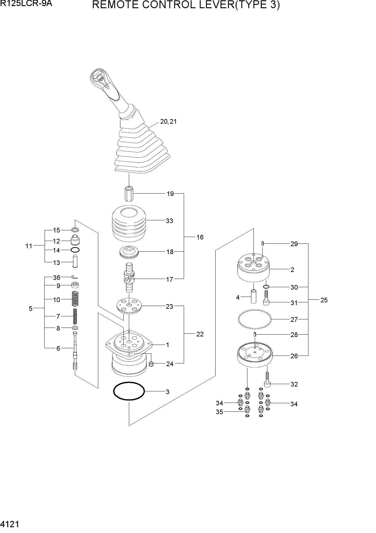 REMOTE CONTROL LEVER (TYPE 3)