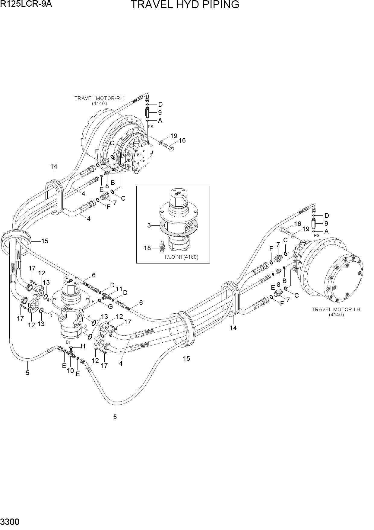 TRAVEL HYD PIPING