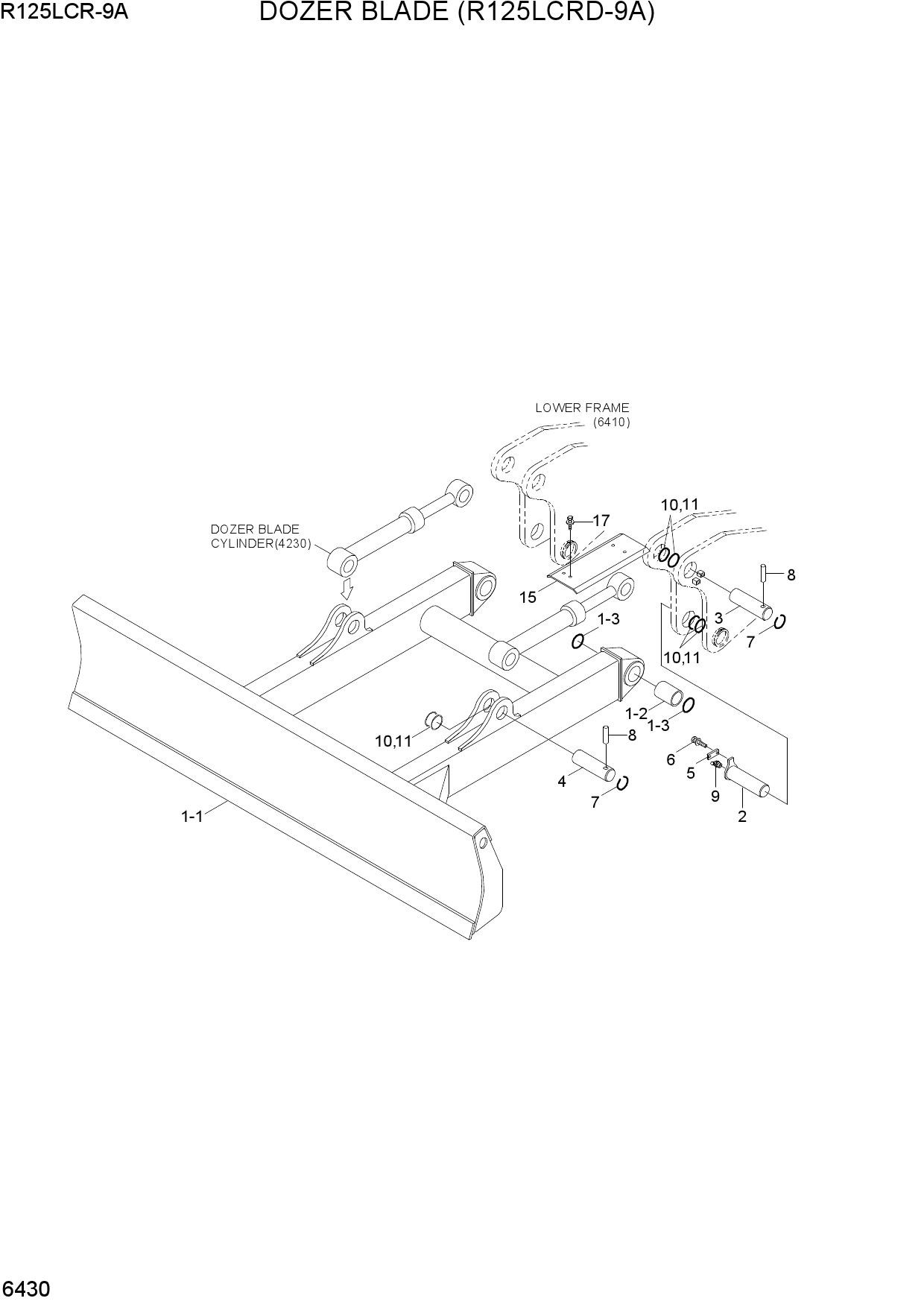 DOZER BLADE (R125LCRD-9A)