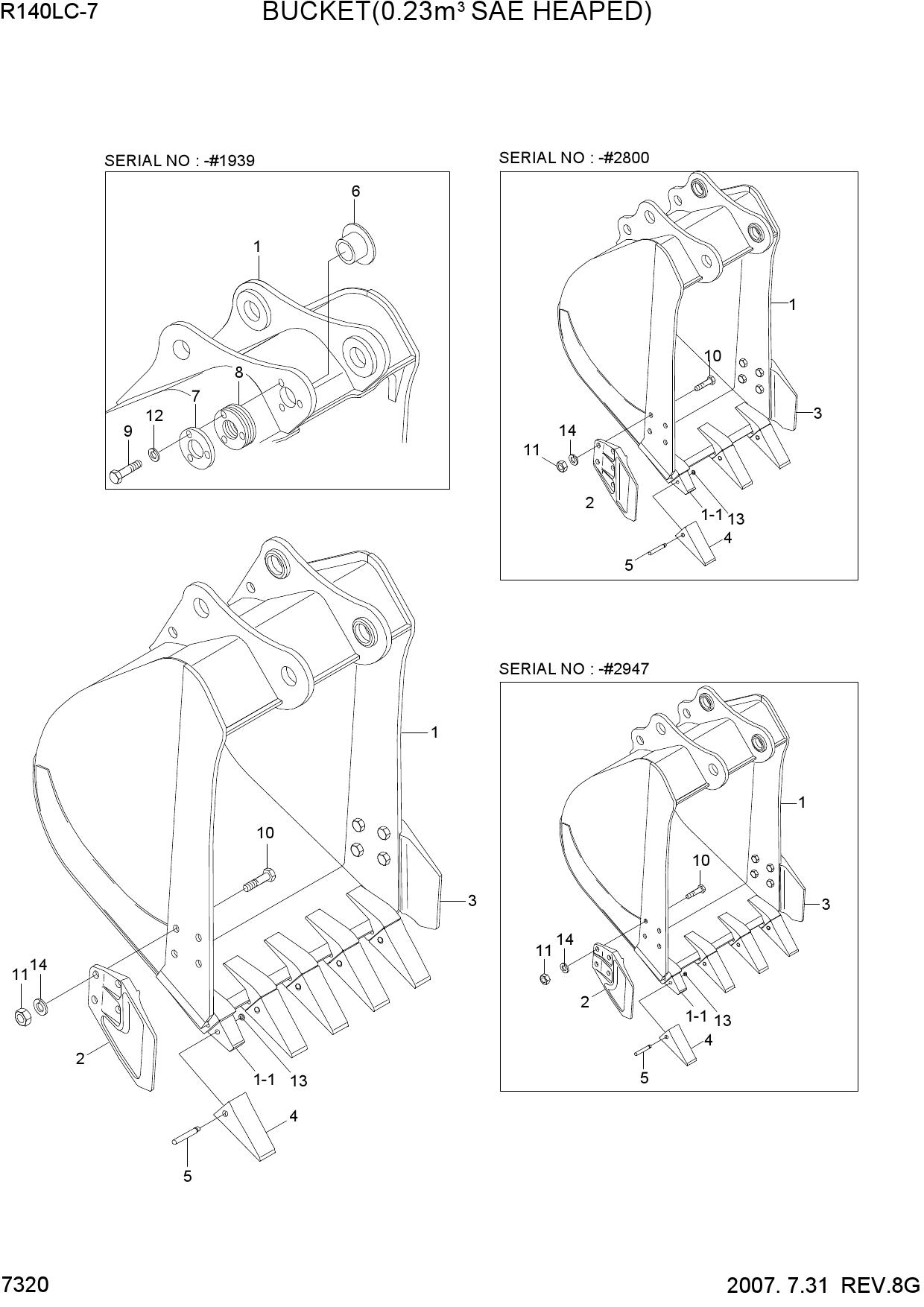 BUCKET(0.23M3 SAE HEAPED)