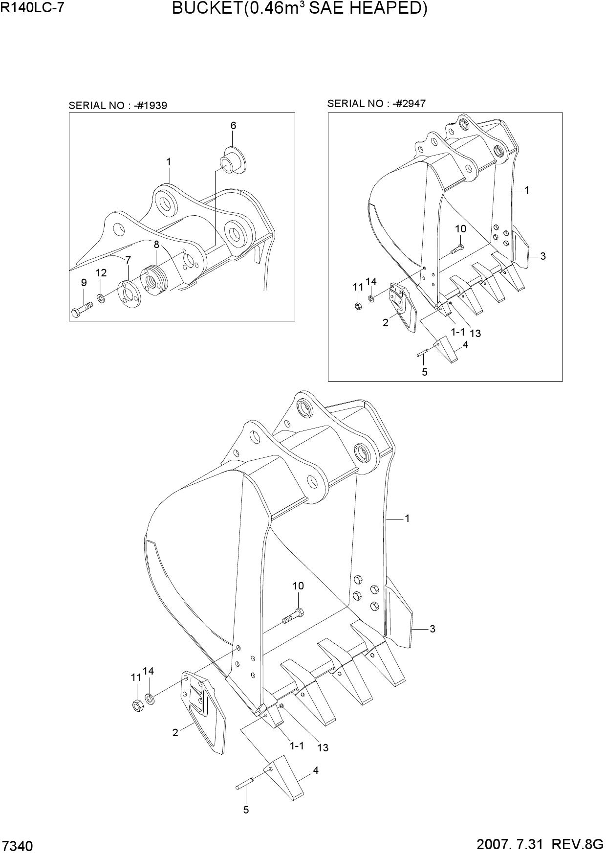 BUCKET(0.46M3 SAE HEAPED)