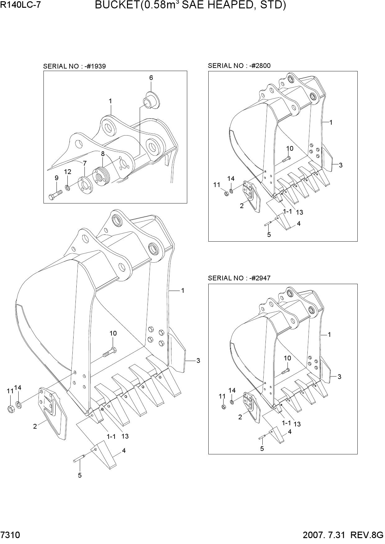 BUCKET(0.58M3 SAE HEAPED, STD)