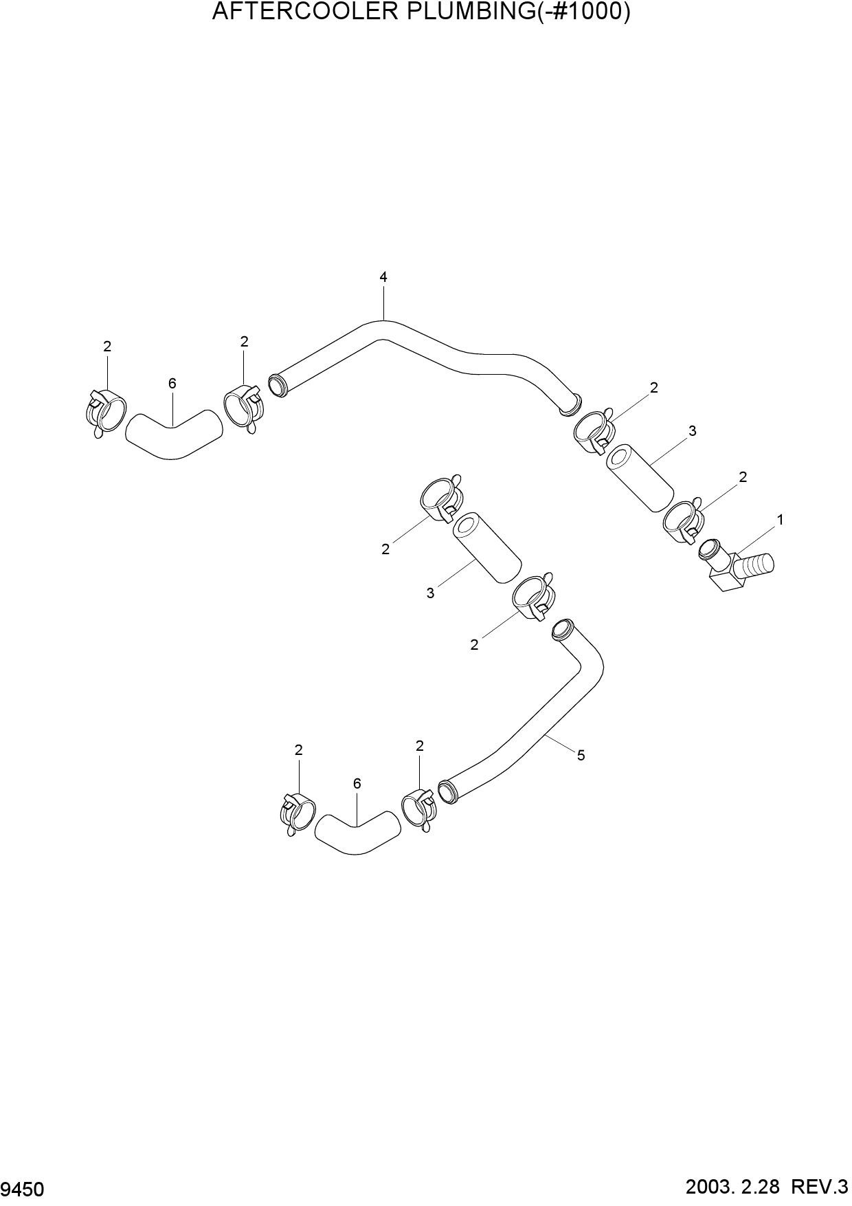 AFTERCOOLER PLUMBING(-#1000)