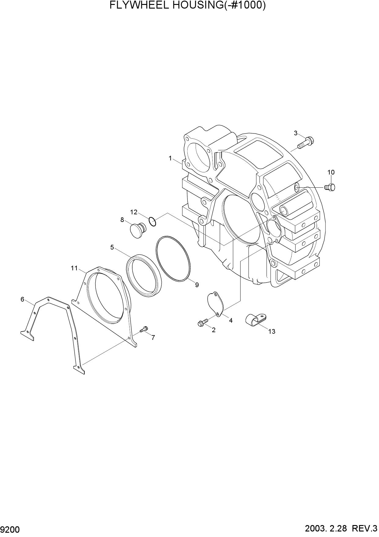 FLYWHEEL HOUSING(-#1000)