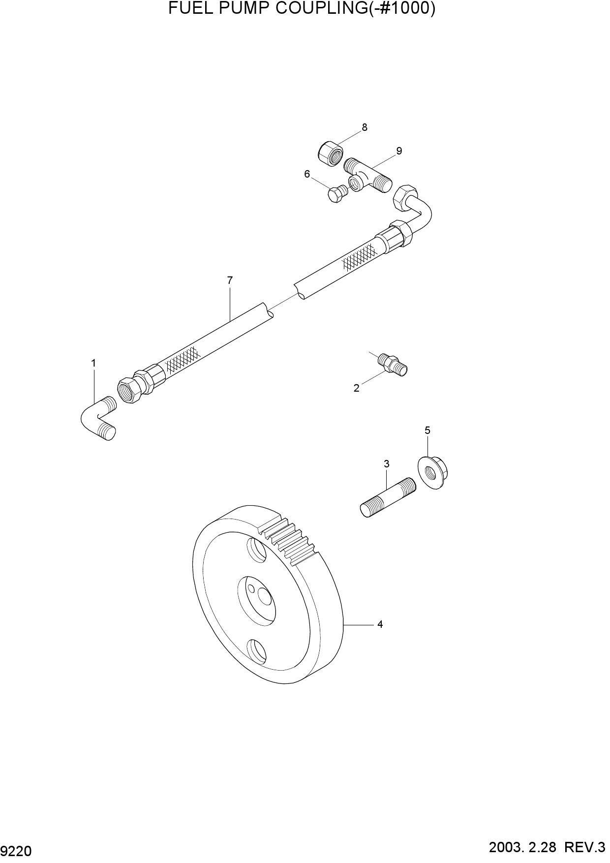 FUEL PUMP COUPLING(-#1000)