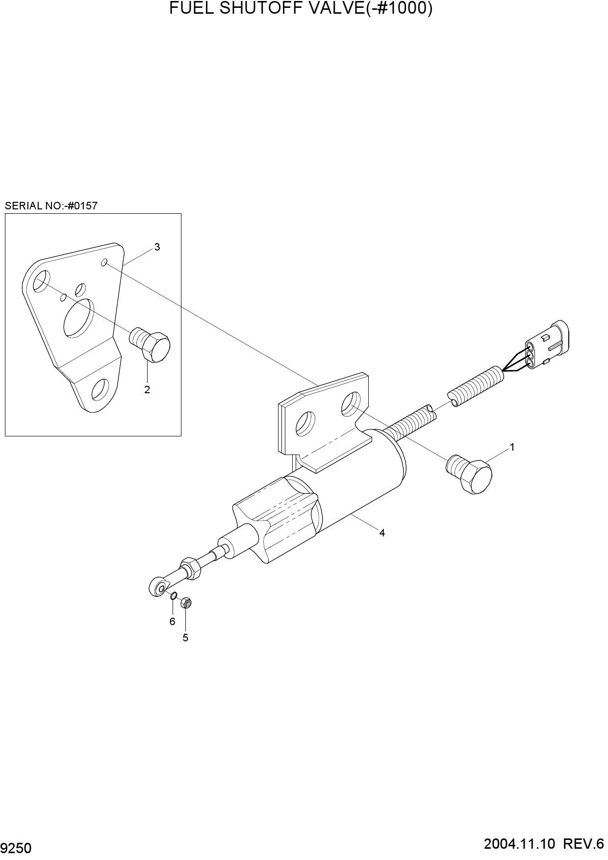 FUEL SHUTOFF VALVE(-#1000)