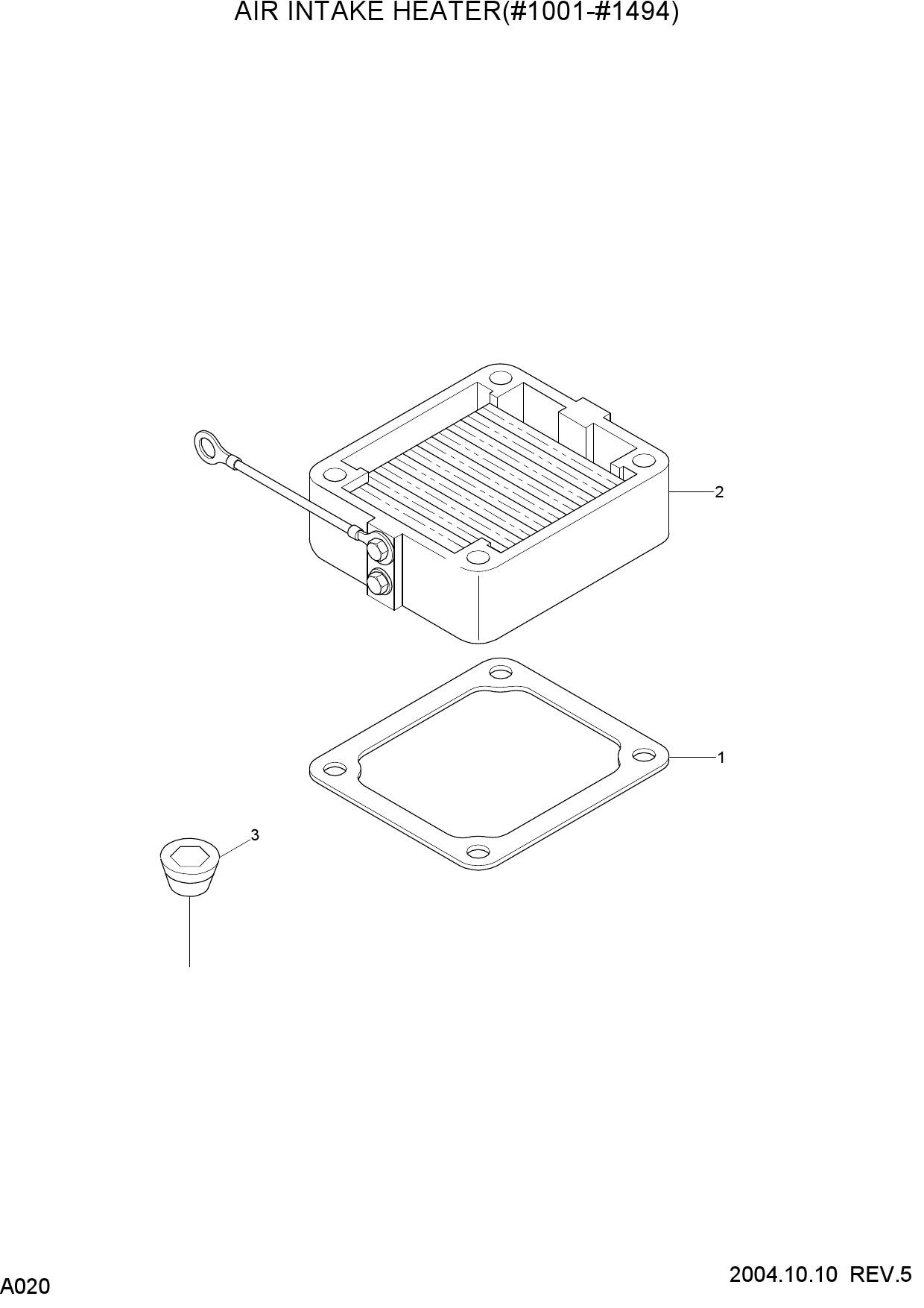 AIR INTAKE HEATER(#1001-#1494)