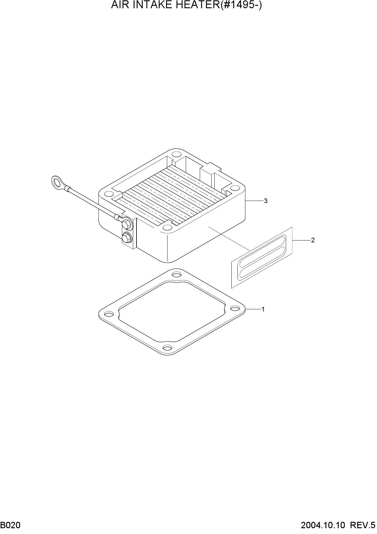 AIR INTAKE HEATER(#1495-)