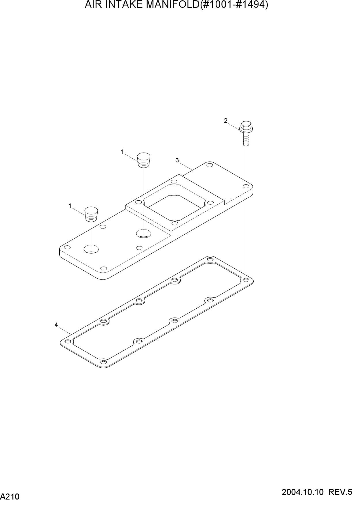 AIR INTAKE MANIFOLD(#1001-#1494)